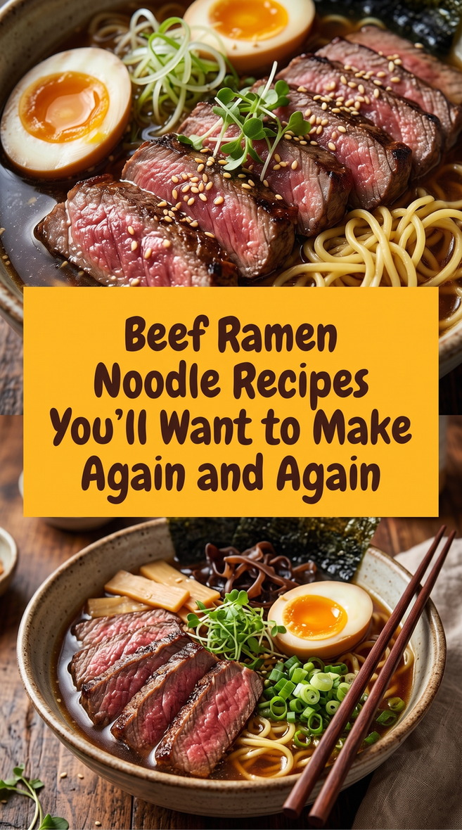 Steak Ramen Bowls prepared for Beef Ramen Noodle Recipes You’ll Want to Make Again and Again, showing the finished dish