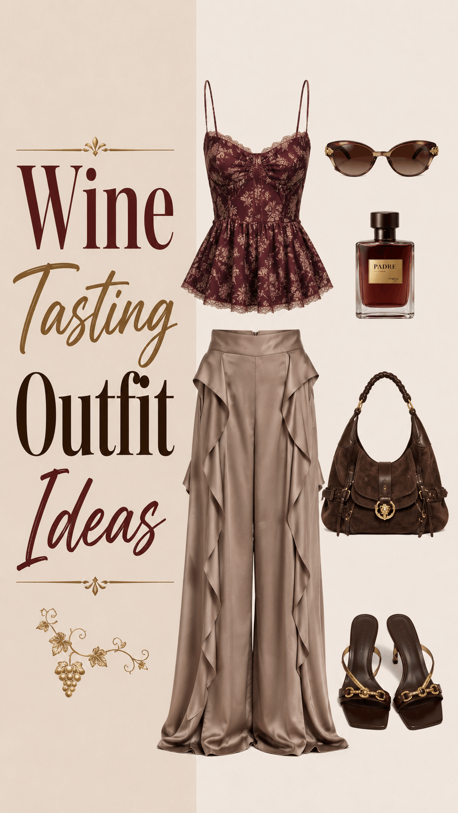 Wine tasting relaxed chic outfit idea