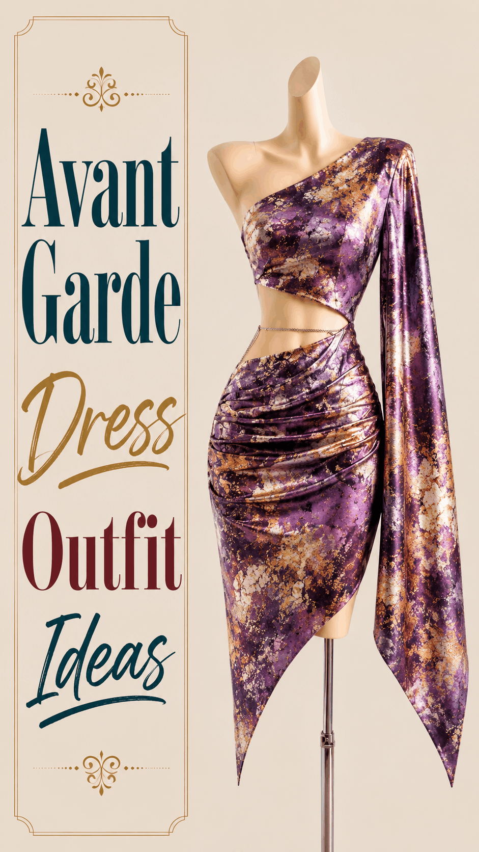 Avant-garde dress outfit idea