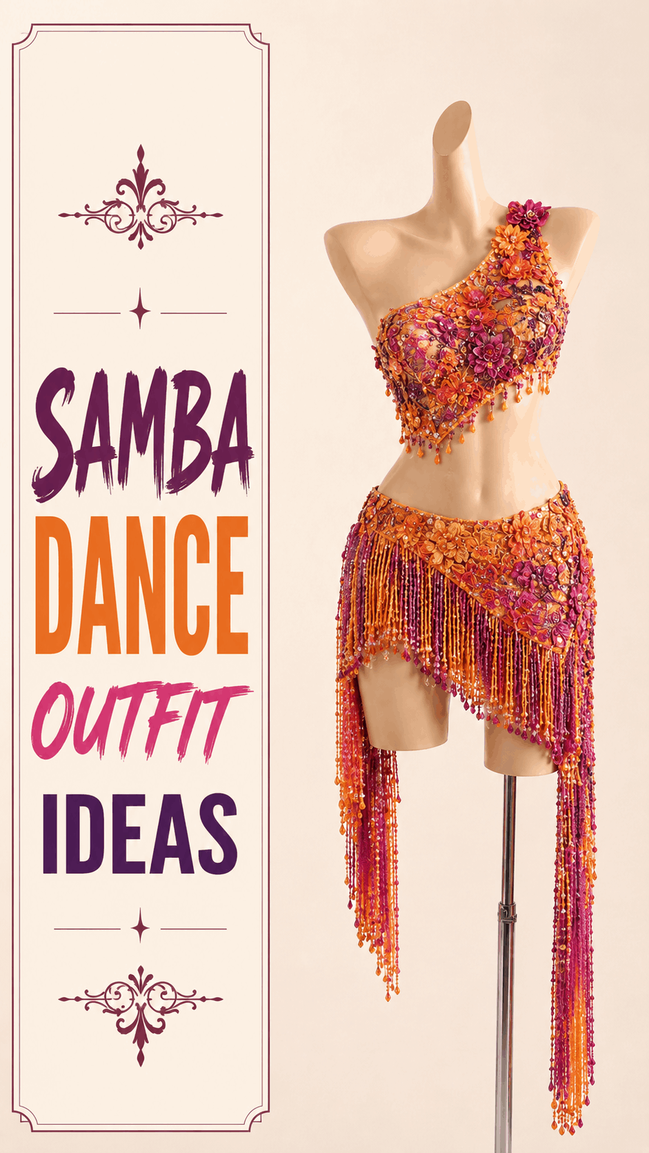 Orange samba dance statement outfit idea