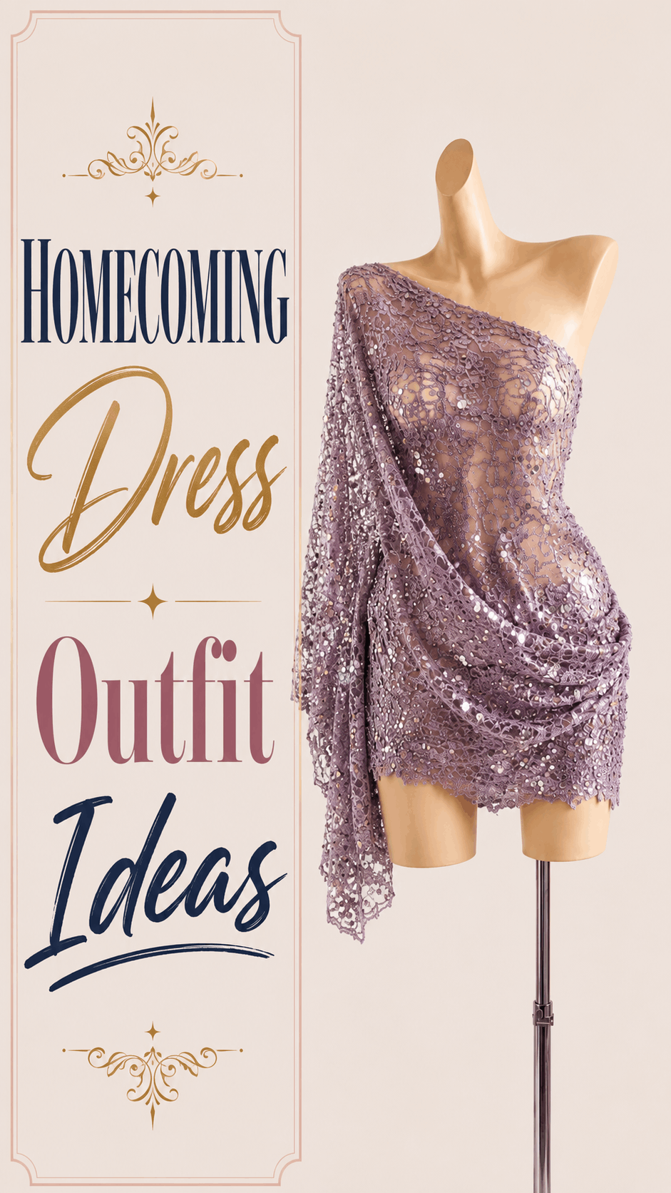 Lilac one-shoulder draped homecoming sequin mini dress