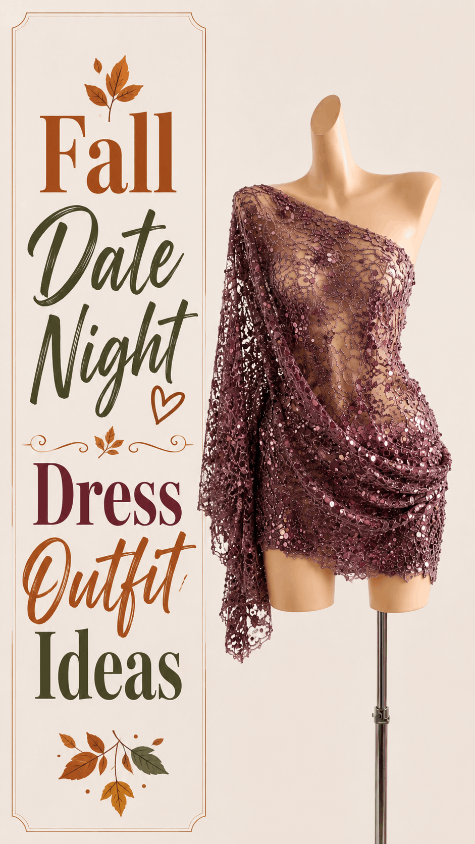 Plum one-shoulder draped sequin fall date-night mini dress