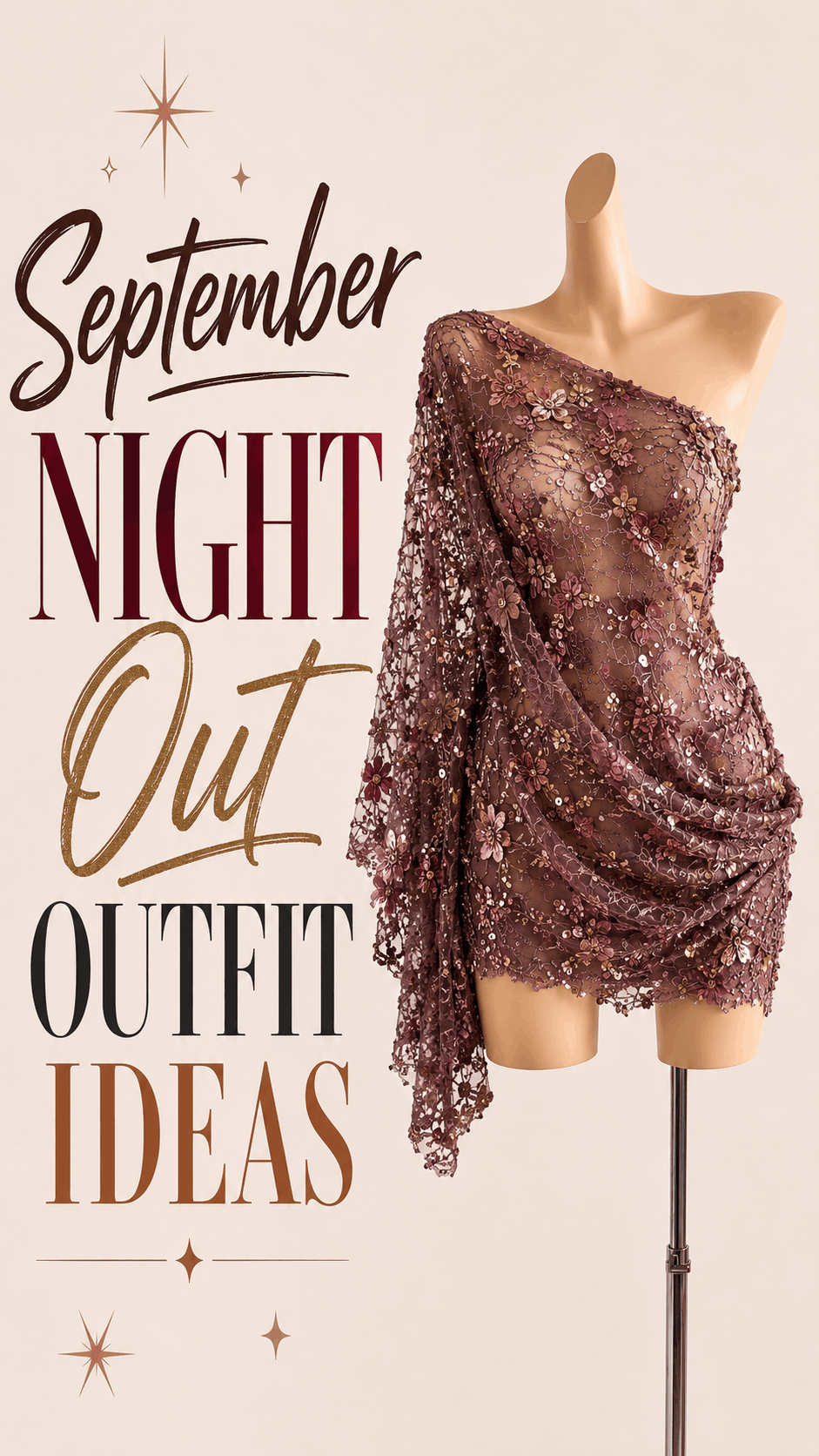 Dusty rose floral sequin September night-out mini dress