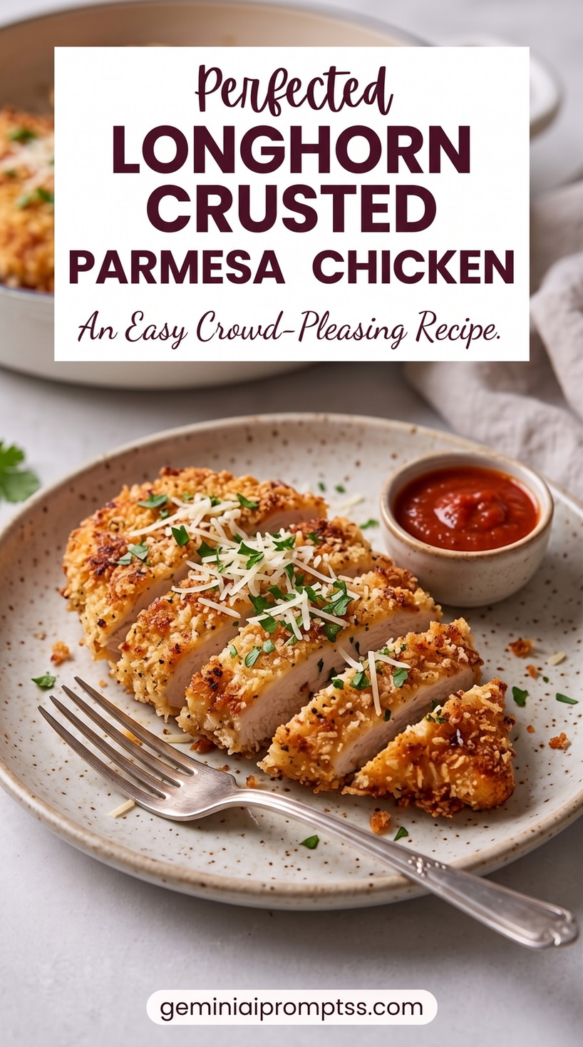 Parmesan-Herb Crusted Chicken with chicken, golden Parmesan crust, herbs