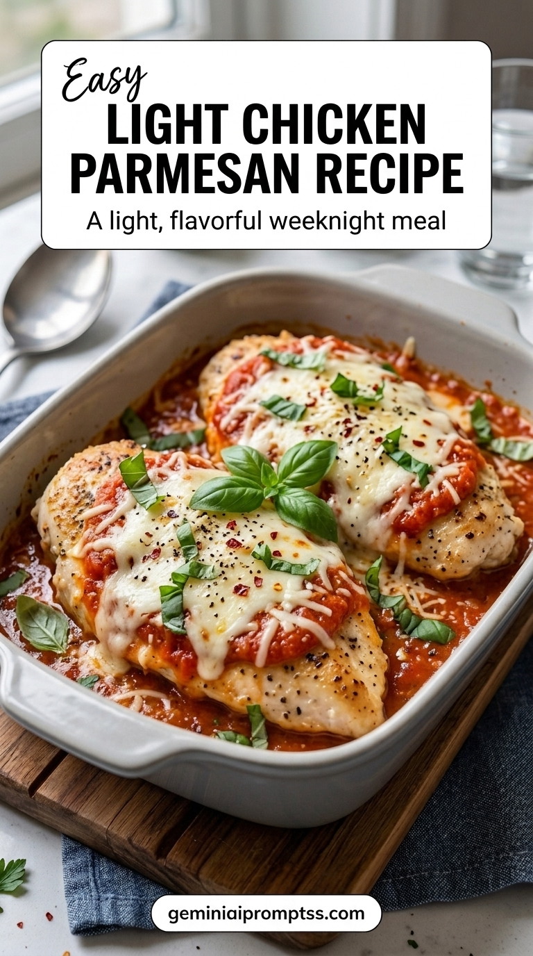 Light Chicken Parmesan Recipe finished recipe with a simple home-cooked method
