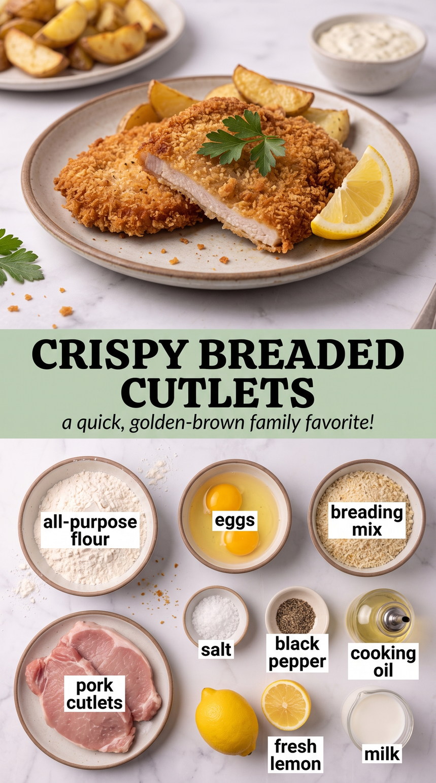 Classic Golden Chicken Cutlets prepared as a finished cutlet recipe recipe with browned cutlets ready to serve