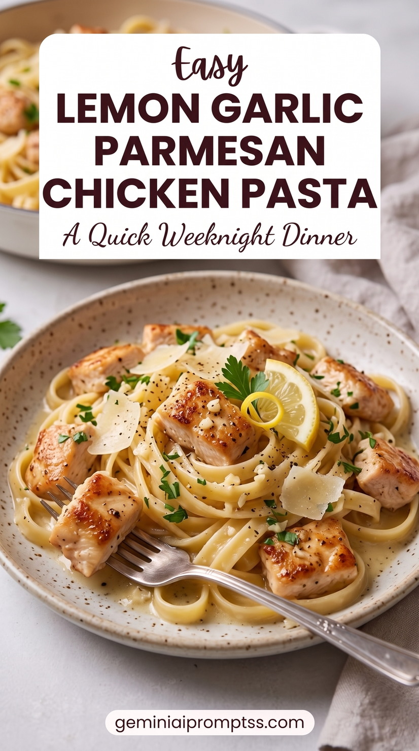 Garlic-Butter Chicken Bites with Creamy Parmesan Pasta with creamy sauce, chicken, pasta, Parmesan