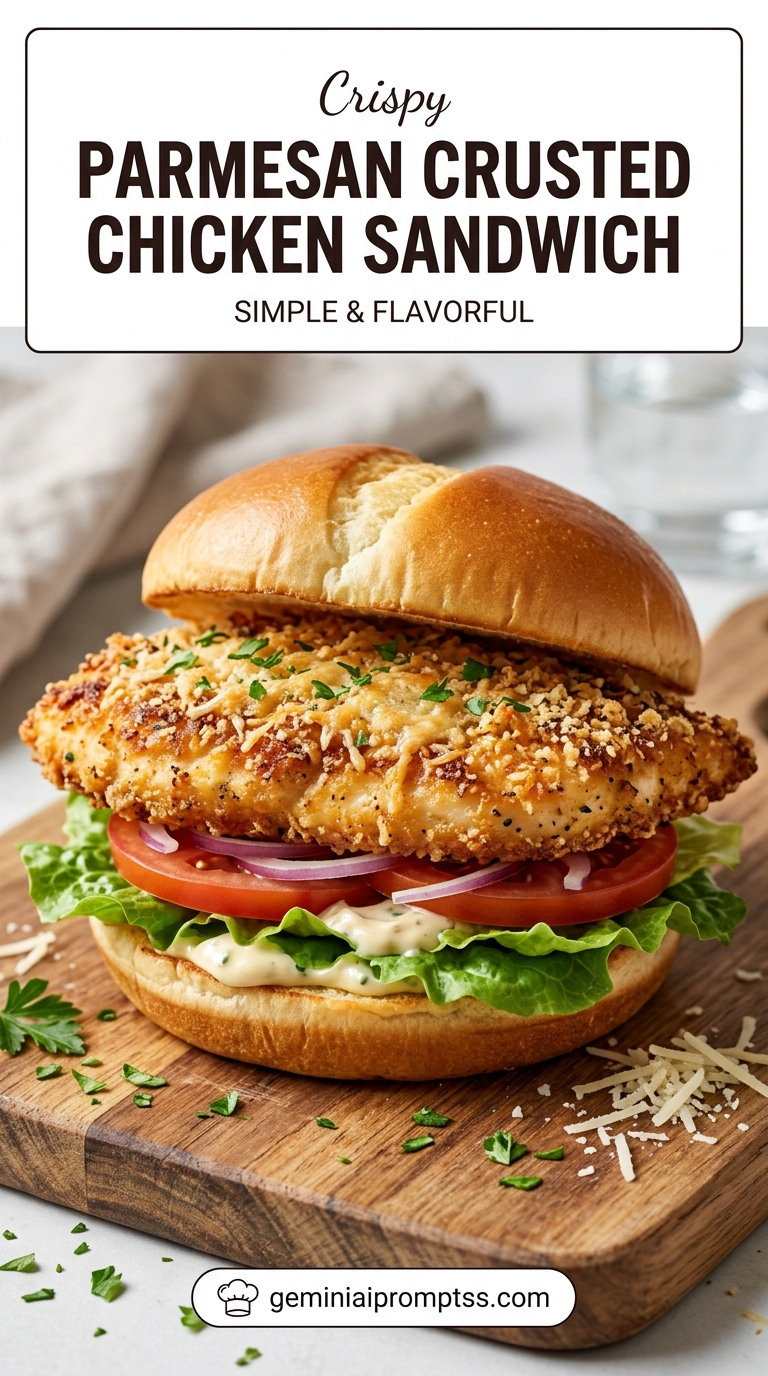 Parmesan Crusted Chicken Sandwich finished recipe
