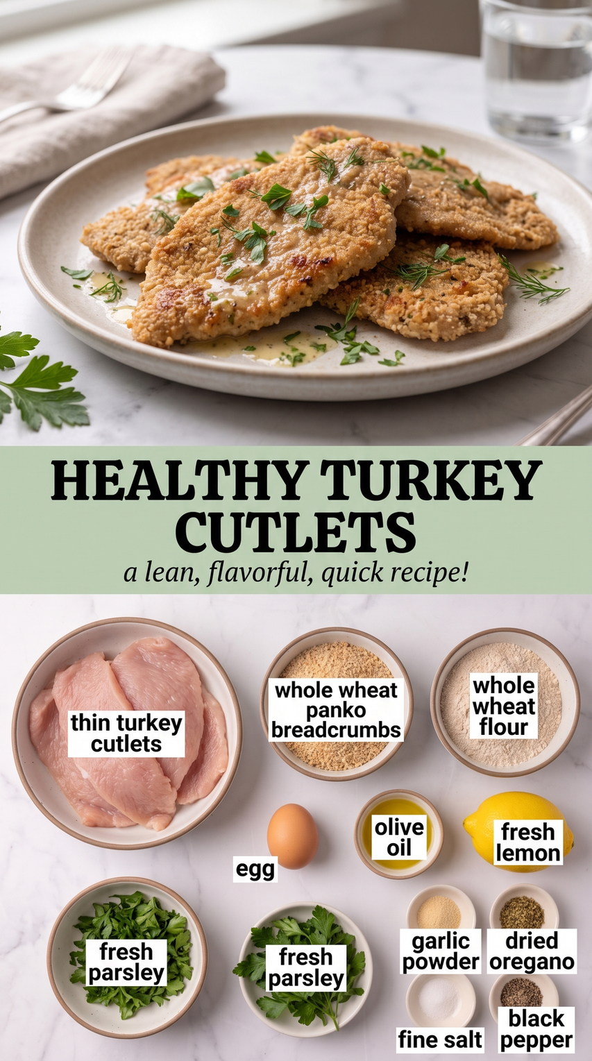 Healthy Turkey Cutlets with Spinach and Tomatoes prepared as a finished healthy turkey cutlet recipe recipe with browned cutlets ready to serve