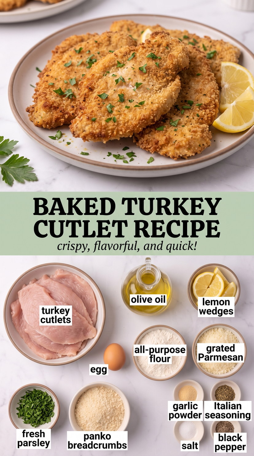 Baked Turkey Cutlets with Cranberry-Dijon Glaze prepared as a finished baked turkey cutlet recipe recipe with browned cutlets ready to serve
