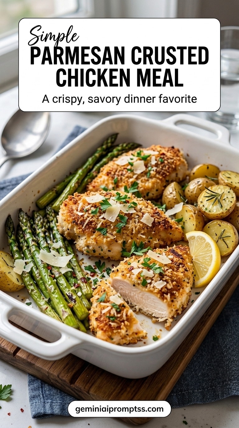 Parmesan Crusted Chicken Meal finished recipe with a simple home-cooked method