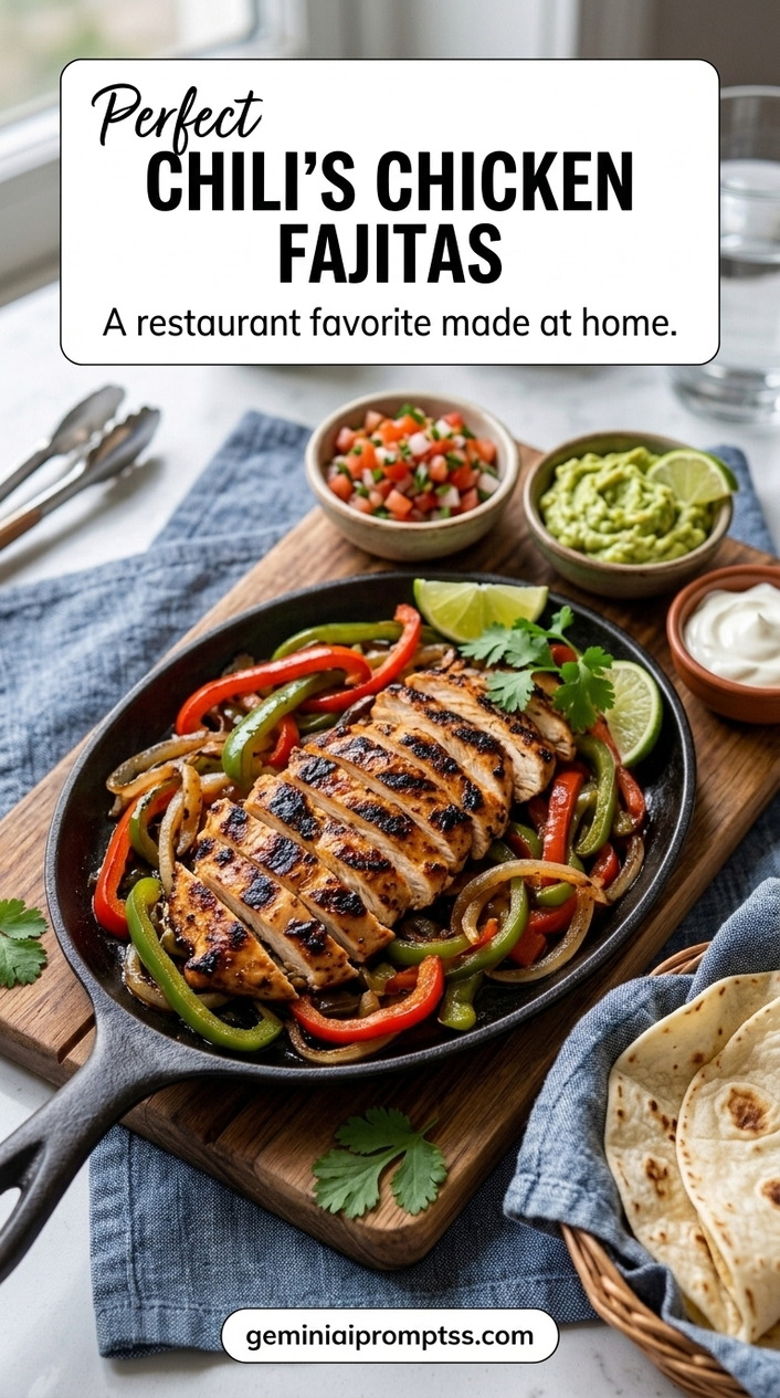 Chilis Chicken Fajita Recipe Copycat finished recipe with a simple home-cooked method