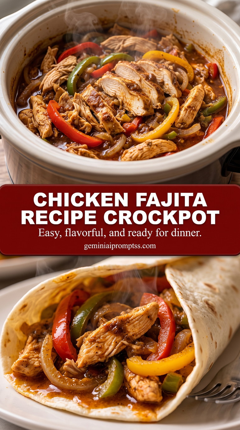 slow-cooker smoky chicken fajitas with tender chicken, soft peppers, onions, and warm tortillas