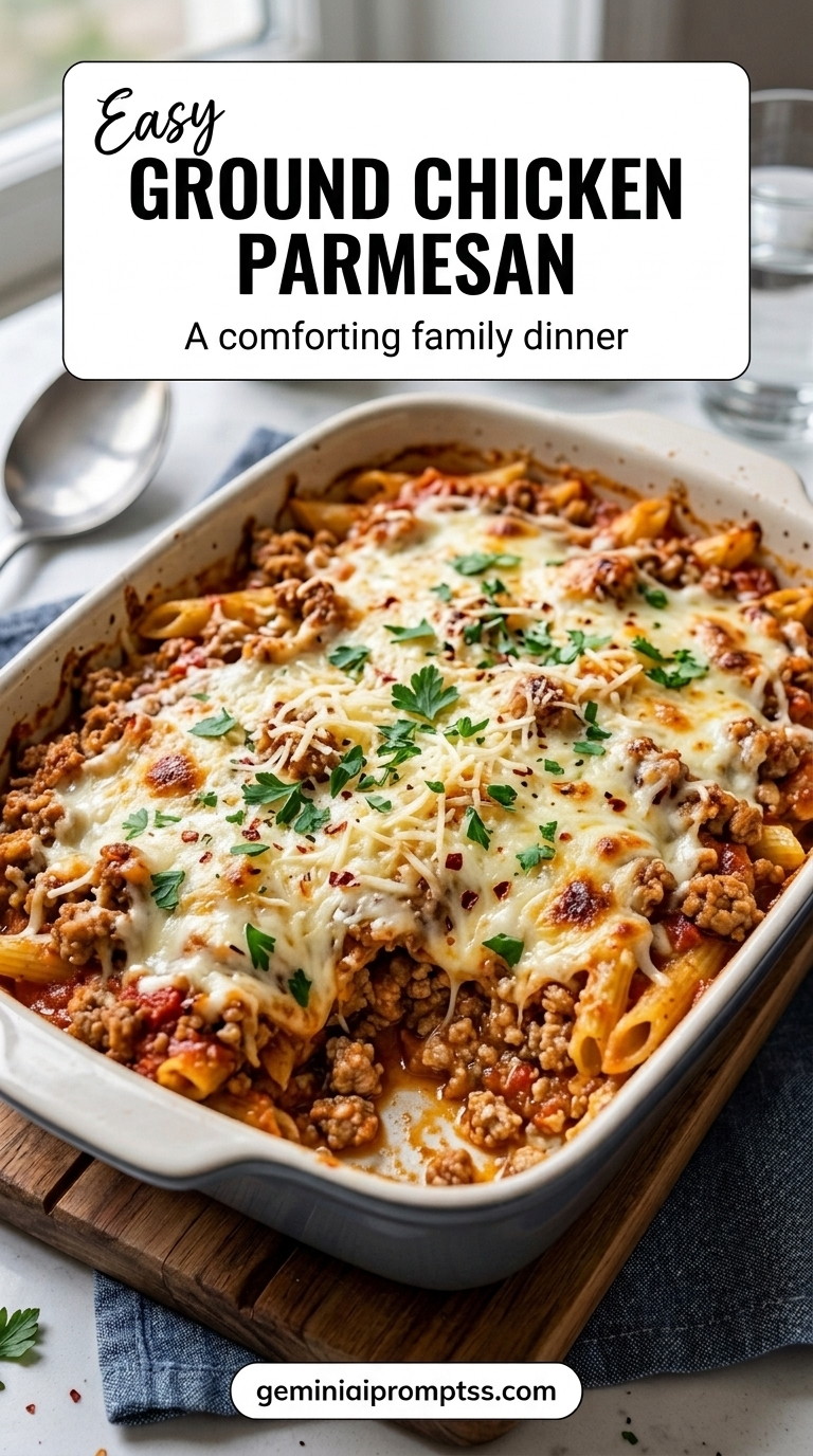 Ground Chicken Parmesan Recipe finished recipe with a simple home-cooked method