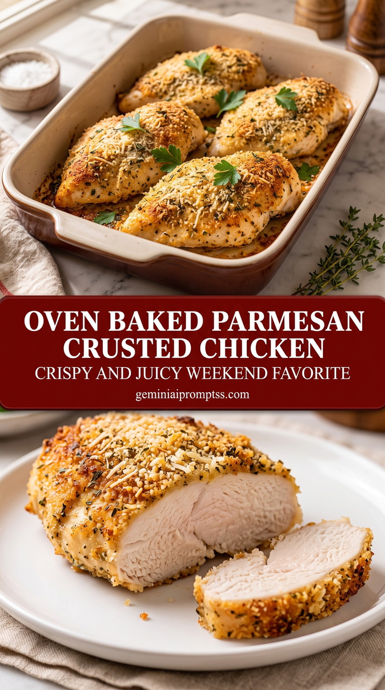 Oven-Baked Parmesan Chicken with Panko finished dish with oven-baked parmesan chicken with panko