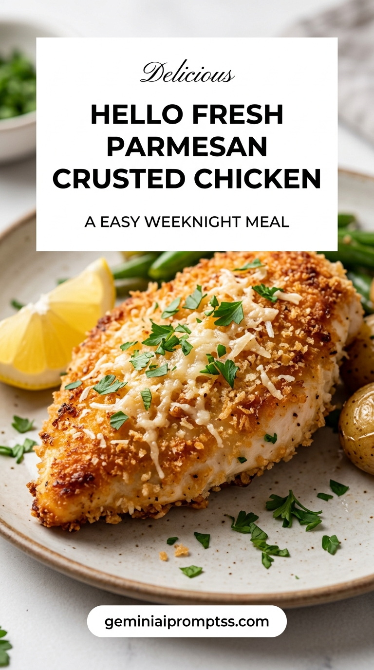 Hello Fresh Parmesan Crusted Chicken finished recipe