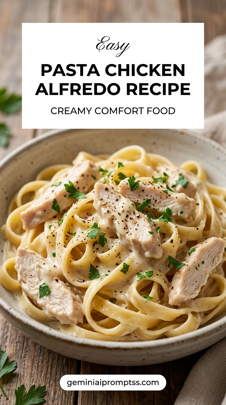 Pasta Chicken Alfredo Recipes finished recipe