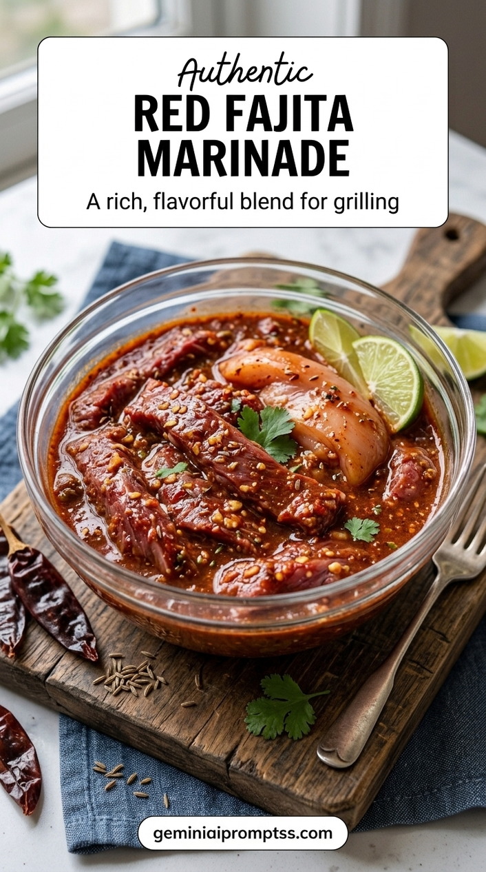 Red Fajita Marinade finished recipe with a simple home-cooked method