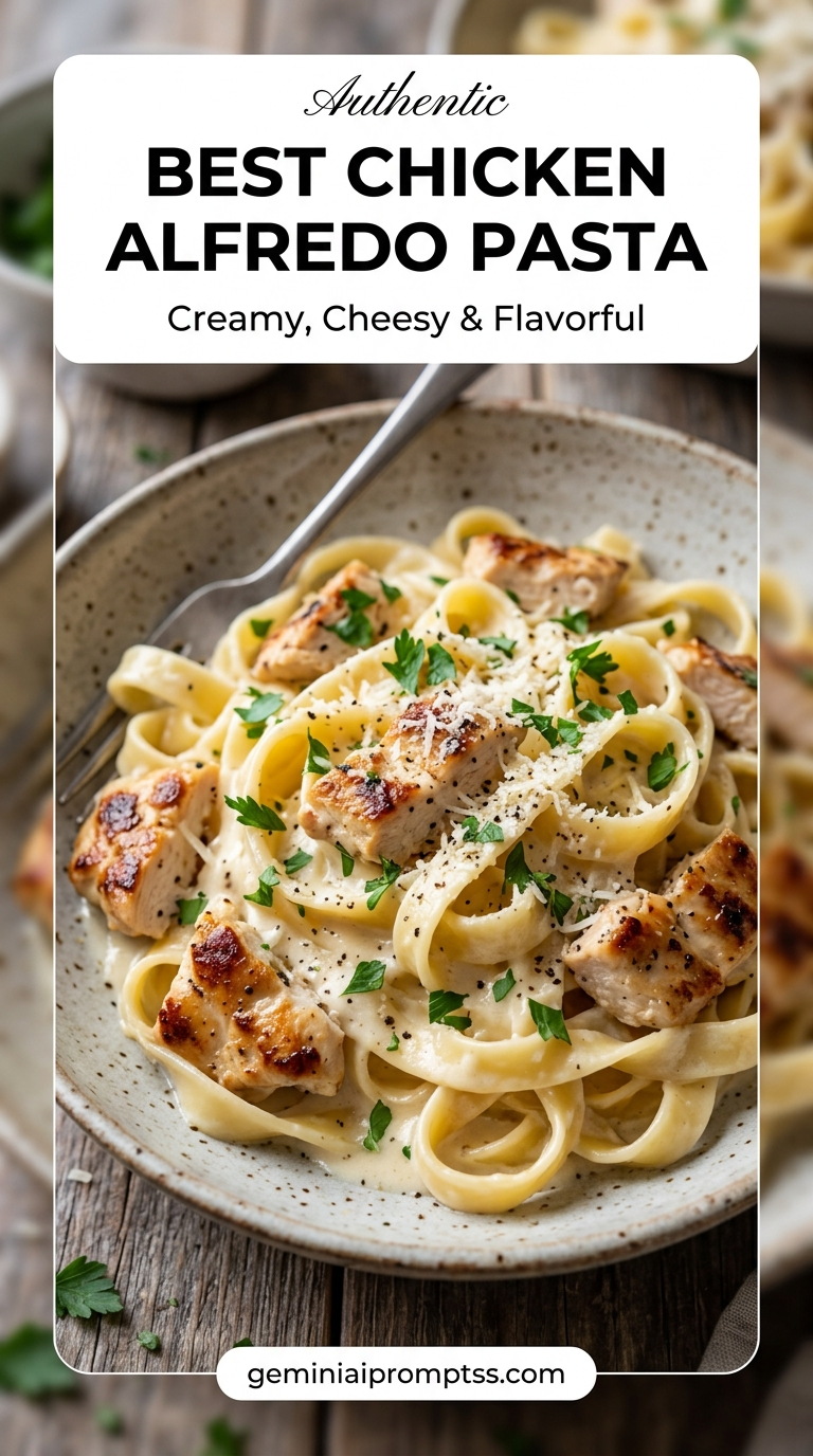 Best Chicken Alfredo Pasta finished recipe