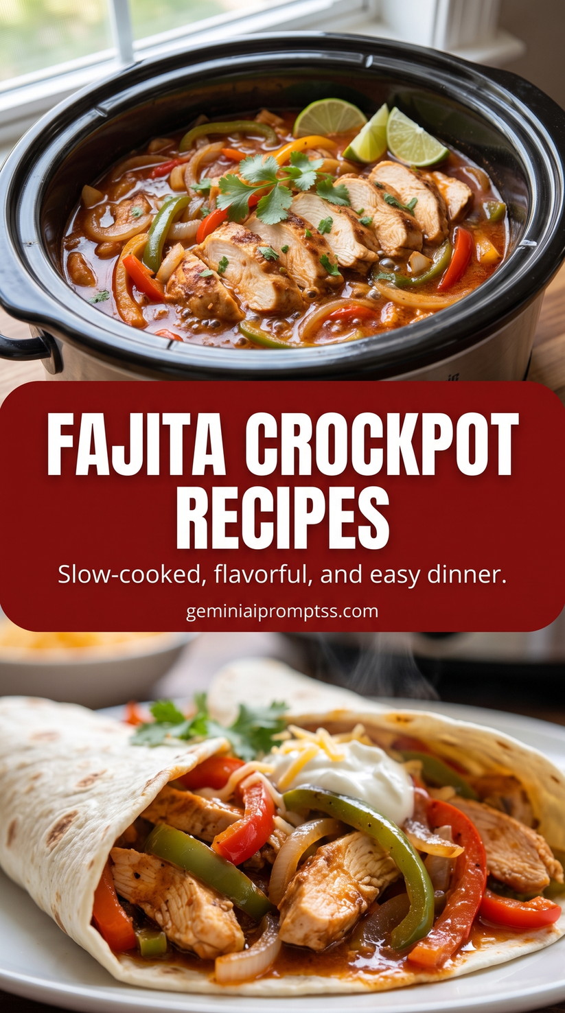 slow-cooker salsa verde chicken fajitas with tender chicken, soft peppers, onions, and warm tortillas