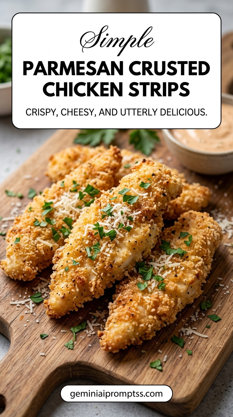 Parmesan Crusted Chicken Strips finished recipe