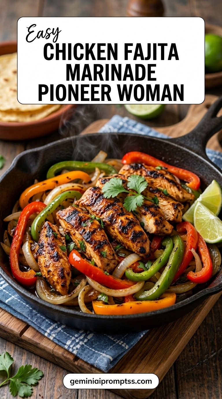 Chicken Fajita Marinade Pioneer Woman finished recipe with a simple home-cooked method