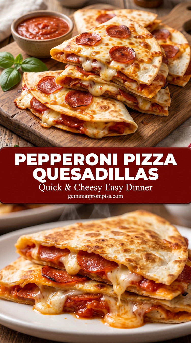 Pepperoni pizza quesadillas showing browned tortilla wedges with a melted savory filling