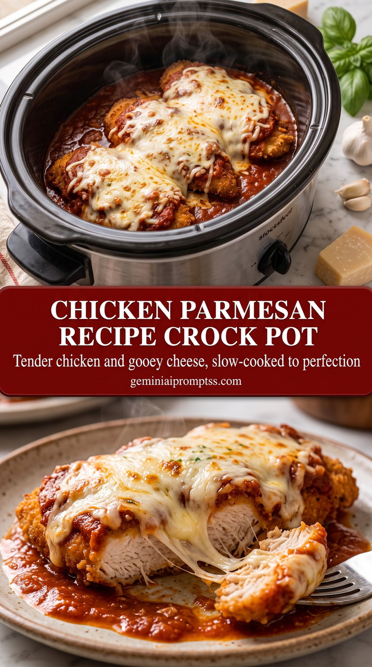 Slow-Cooker Chicken Parmesan with Mozzarella finished dish with slow-cooker chicken parmesan with mozzarella