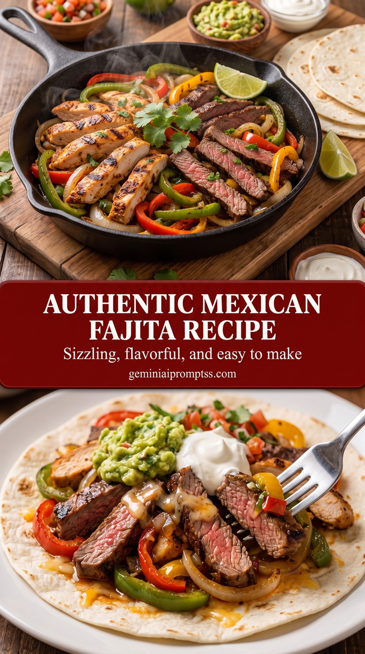 Mexican-style chicken fajitas with lime and cilantro with charred chicken strips, sweet peppers, onions, and warm tortillas