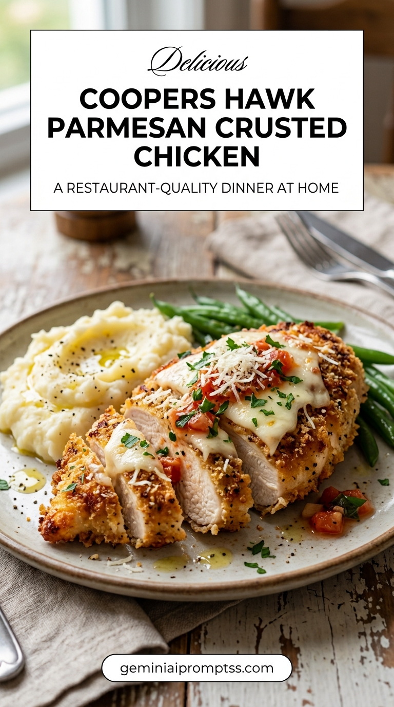 Coopers Hawk Parmesan Crusted Chicken finished recipe