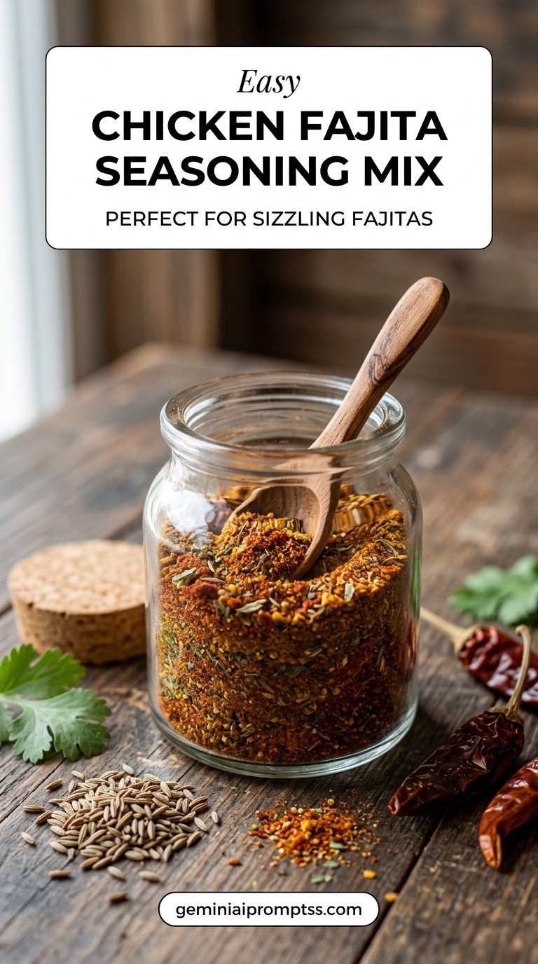 Chicken Fajita Seasoning Mix Recipe finished dish with chili powder, cumin