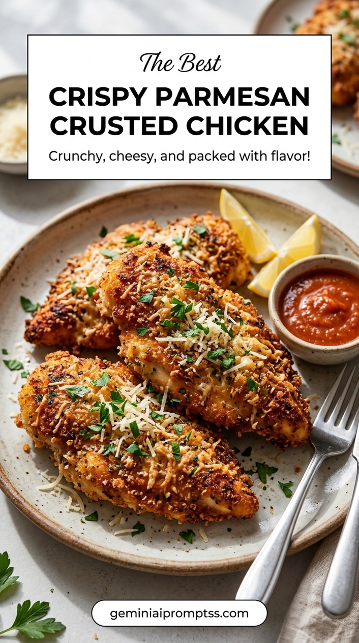 Crispy Parmesan Crusted Chicken finished recipe