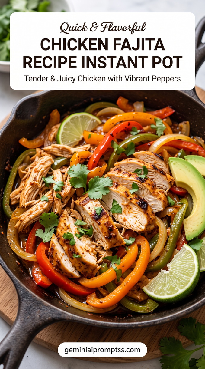 Rotisserie Chicken Fajitas with chicken, bell peppers, onion, lime