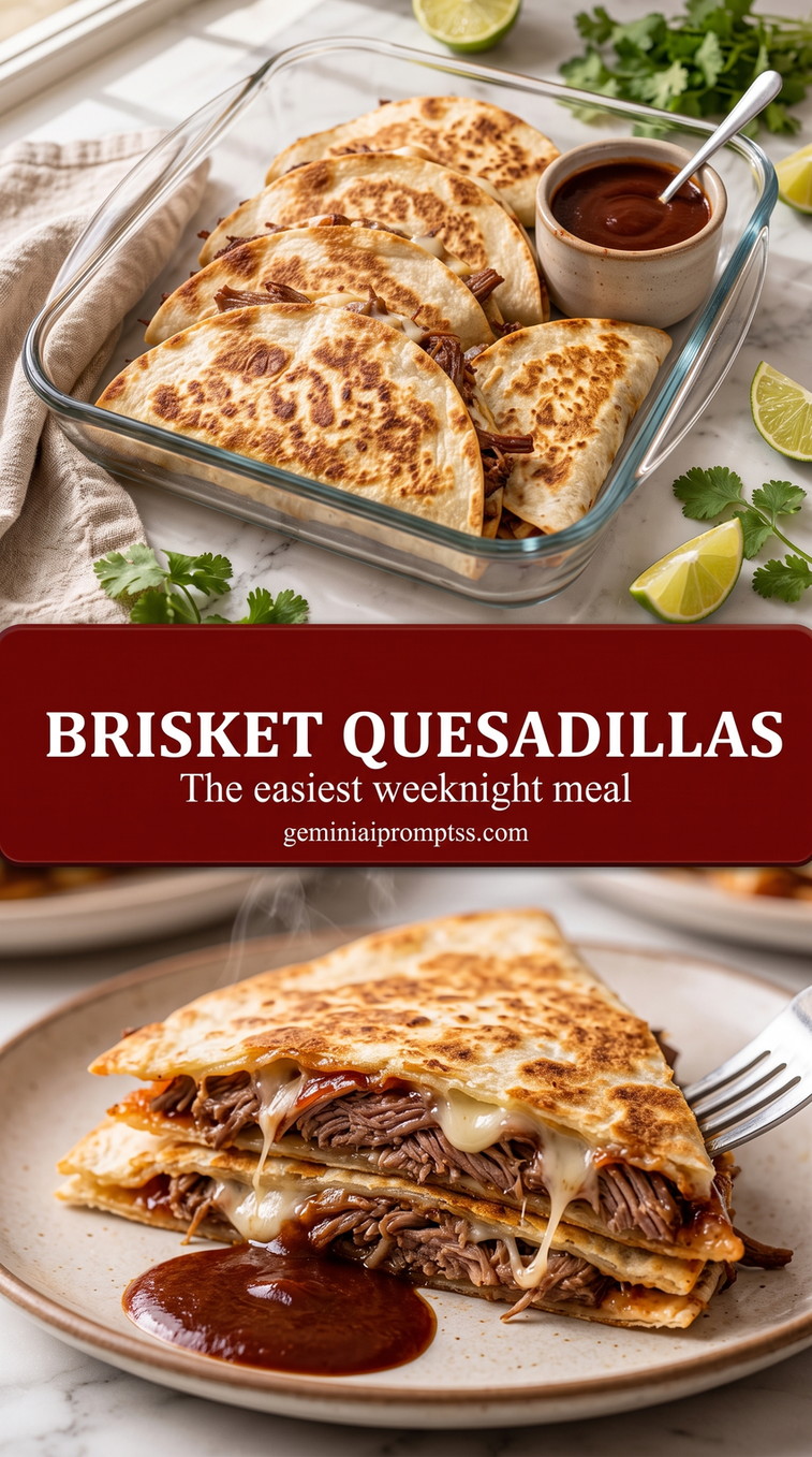 Smoked Brisket Quesadillas finished dish with smoked brisket quesadillas