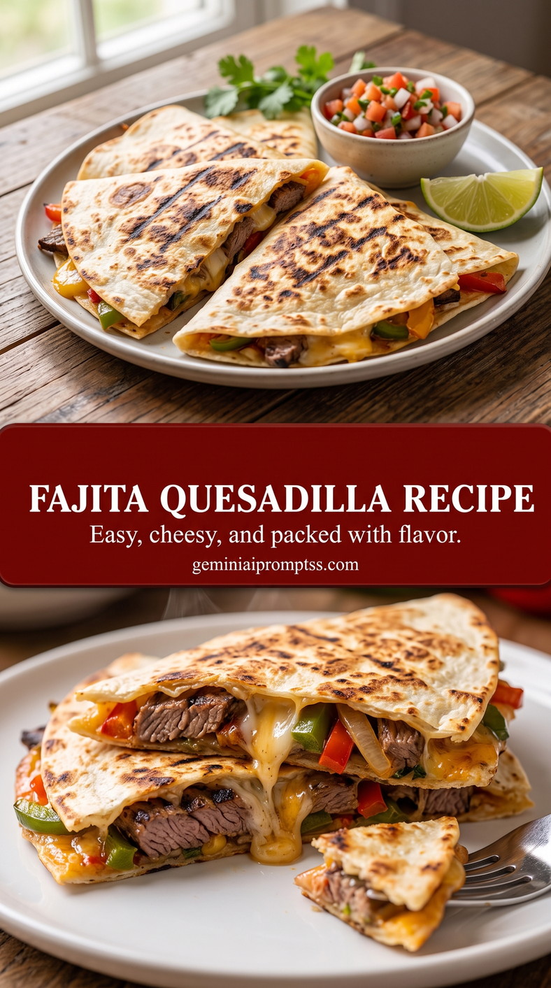 Steak Fajita Quesadillas with Peppers and Onions finished dish with steak fajita quesadillas with peppers and onions