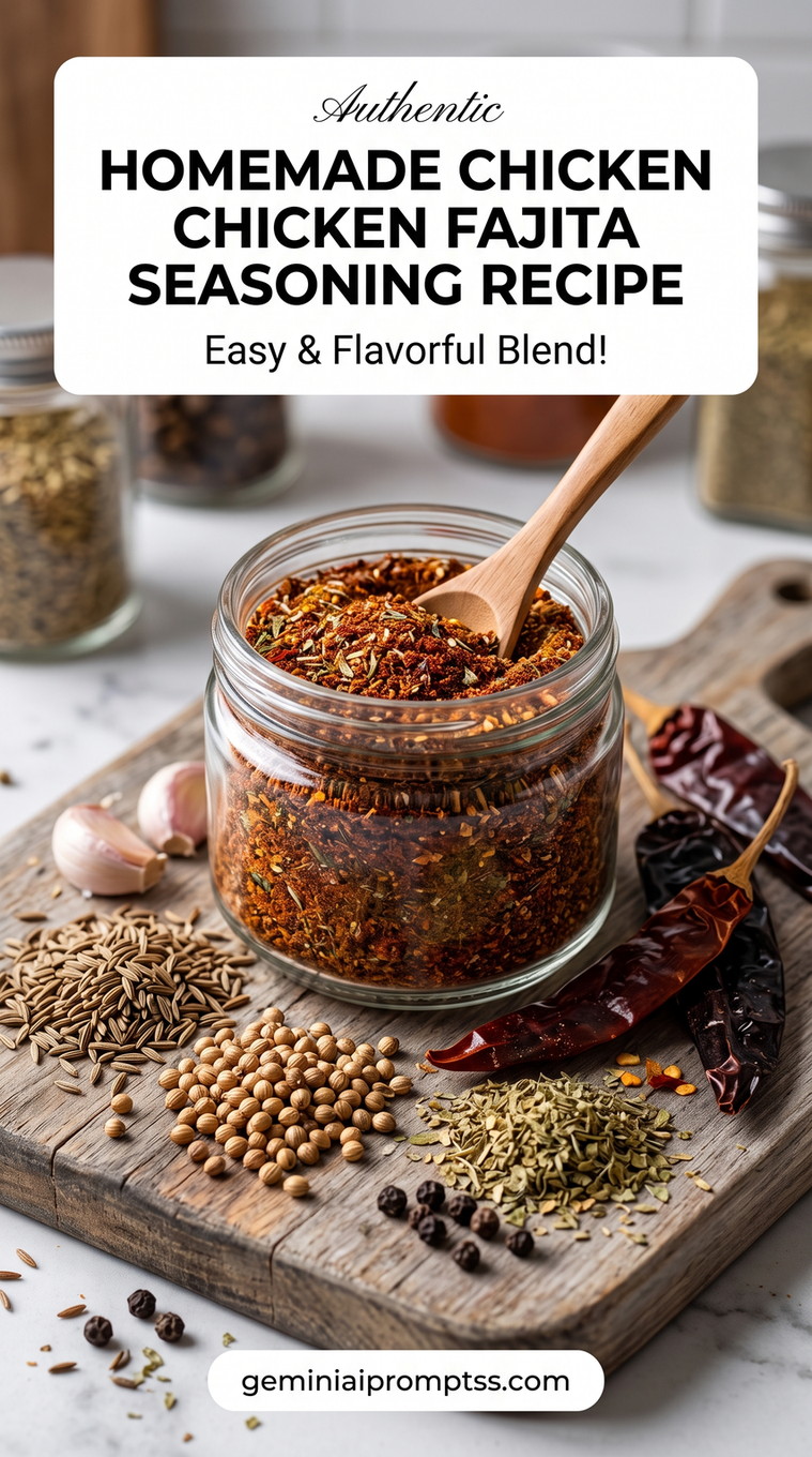 Chicken Fajita Seasoning Marinade with chicken, bell peppers, onion, lime