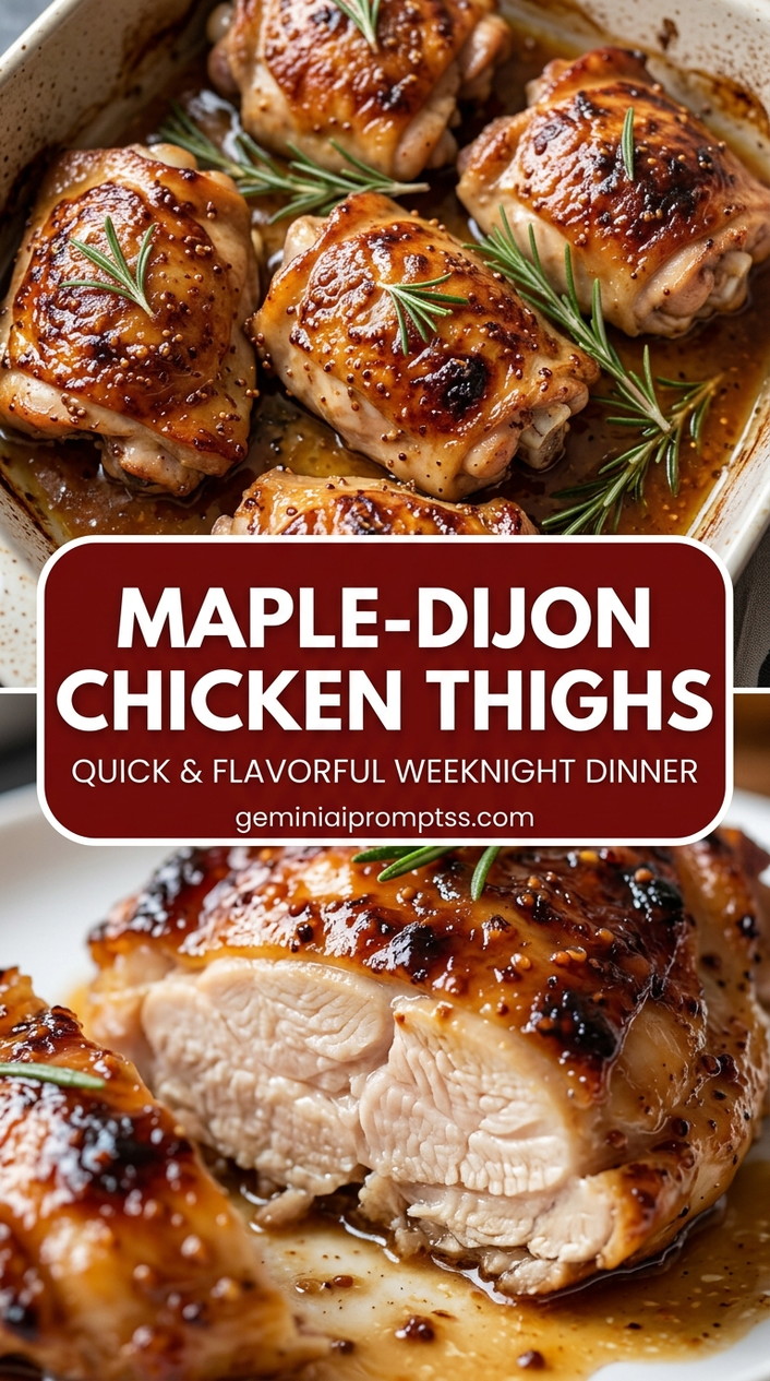 Maple-Dijon chicken thighs with tender chicken and lemon-caper pan sauce