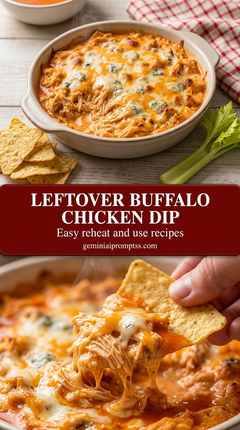 Leftover buffalo chicken dip with creamy buffalo sauce chicken dip, melted cheddar, and panko