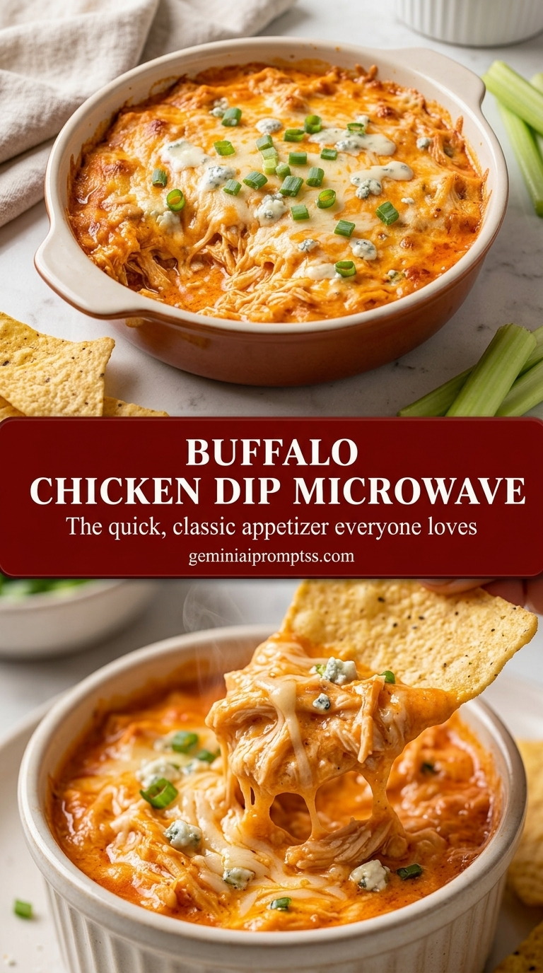 Buffalo chicken dip microwave with creamy buffalo sauce chicken dip, melted cheddar, and paprika