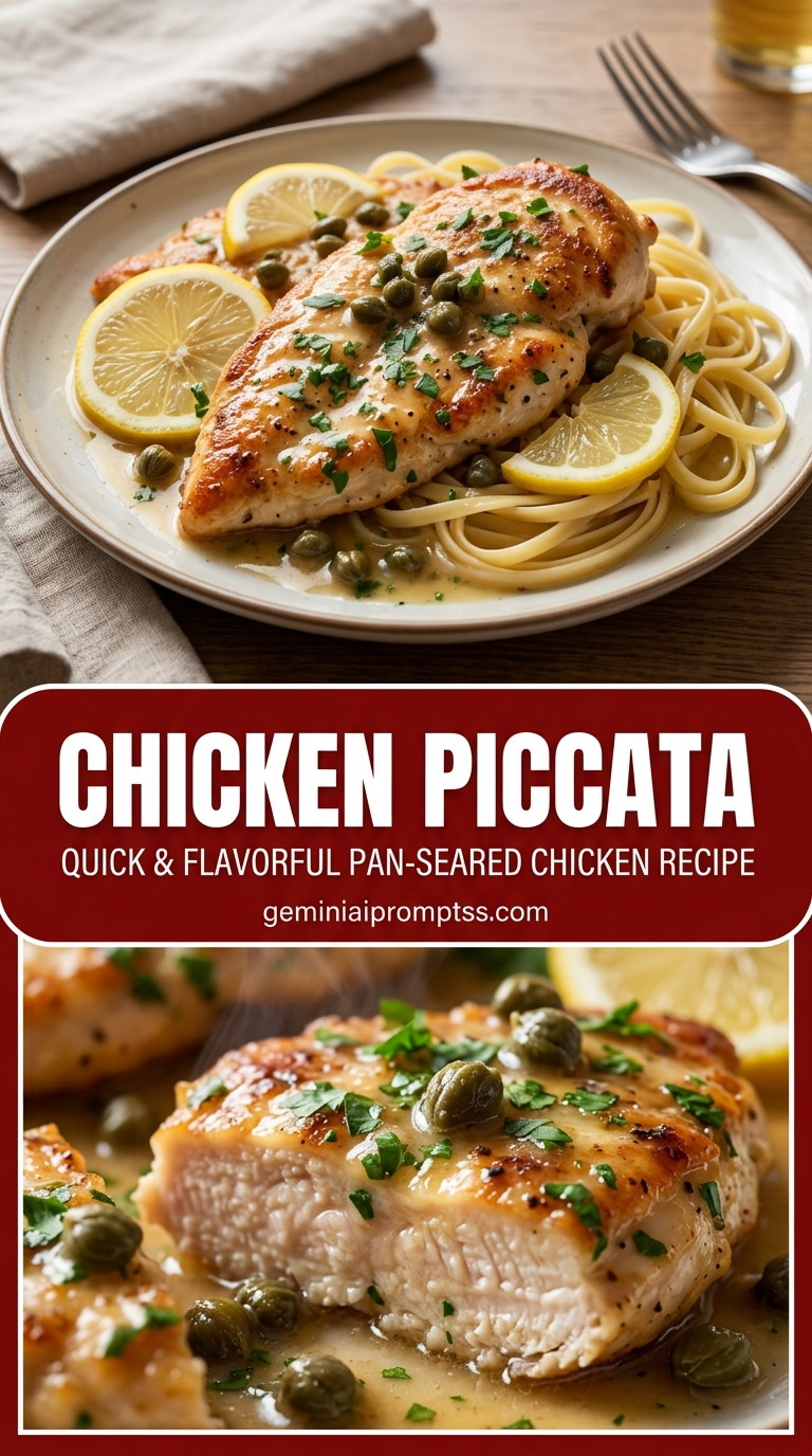 Chicken piccata with tender chicken and lemon-caper pan sauce