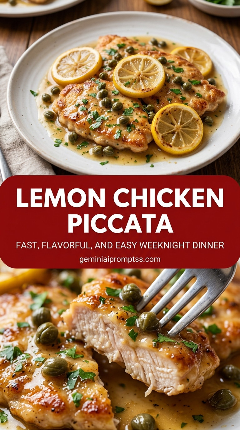 Lemon chicken piccata with tender chicken and lemon-caper pan sauce