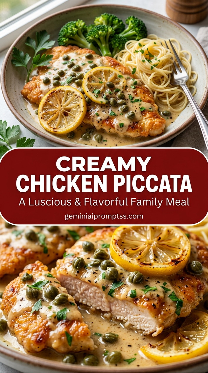 Creamy chicken piccata with tender chicken and lemon-caper pan sauce