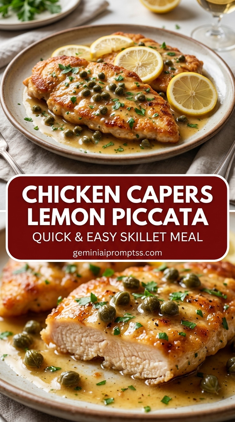 Chicken capers lemon piccata with tender chicken and lemon-caper pan sauce