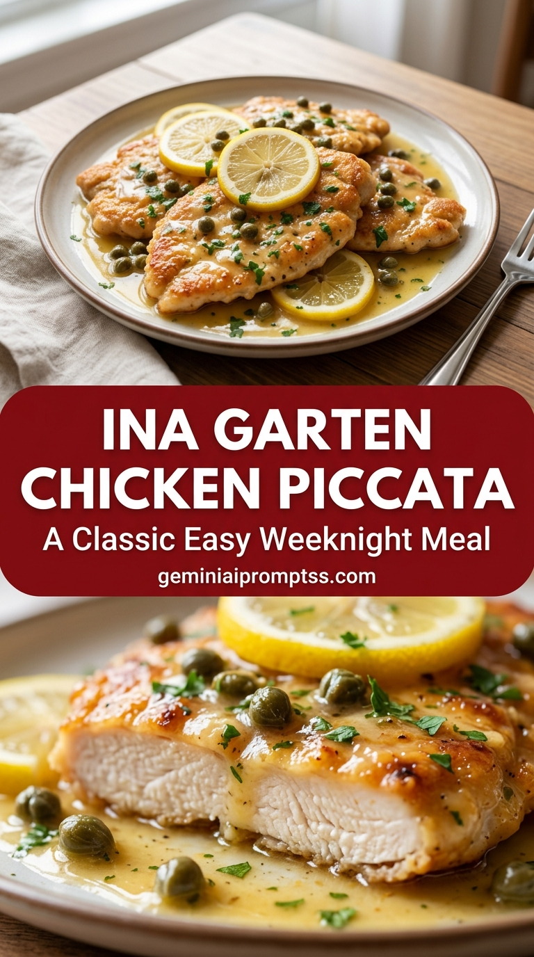 Ina Garten chicken piccata with tender chicken and lemon-caper pan sauce