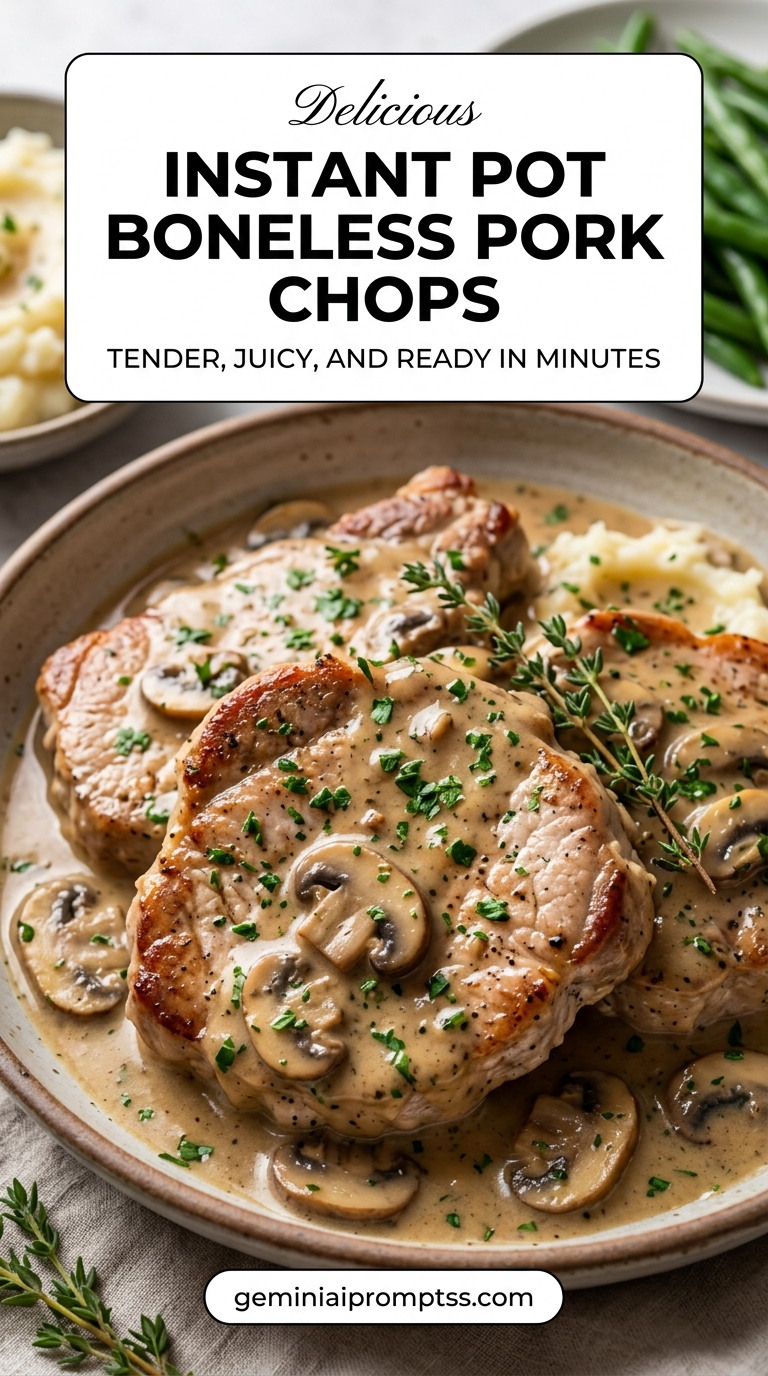 Boneless pork chop recipe with tender pork and flavorful sauce