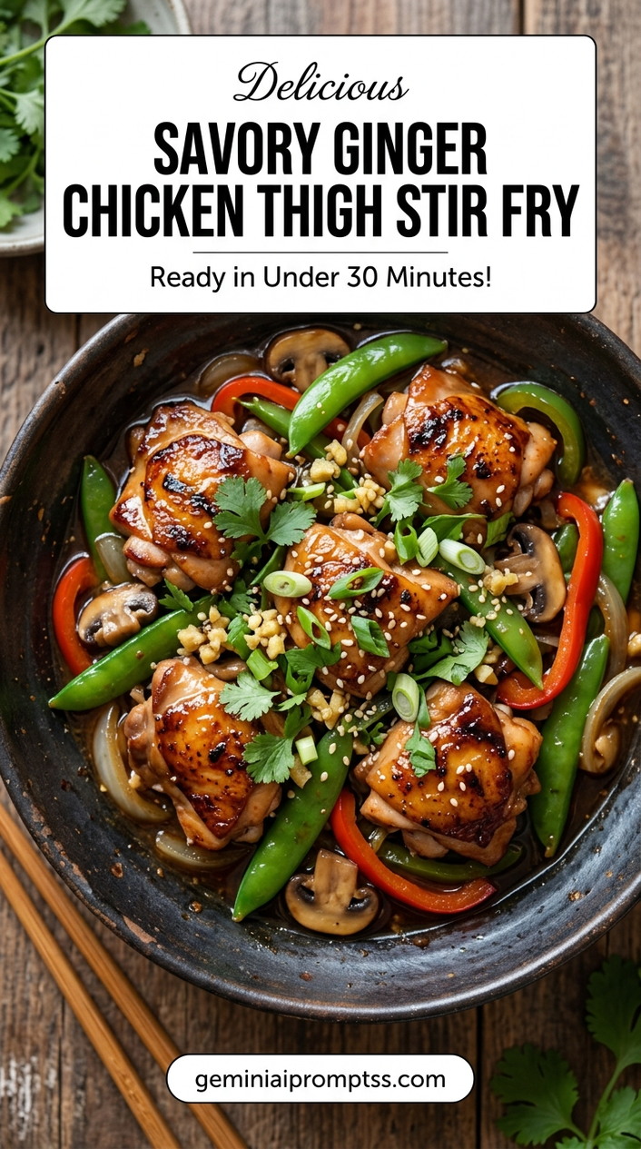 Chicken thigh stir fry recipes with tender chicken and glossy stir-fry sauce