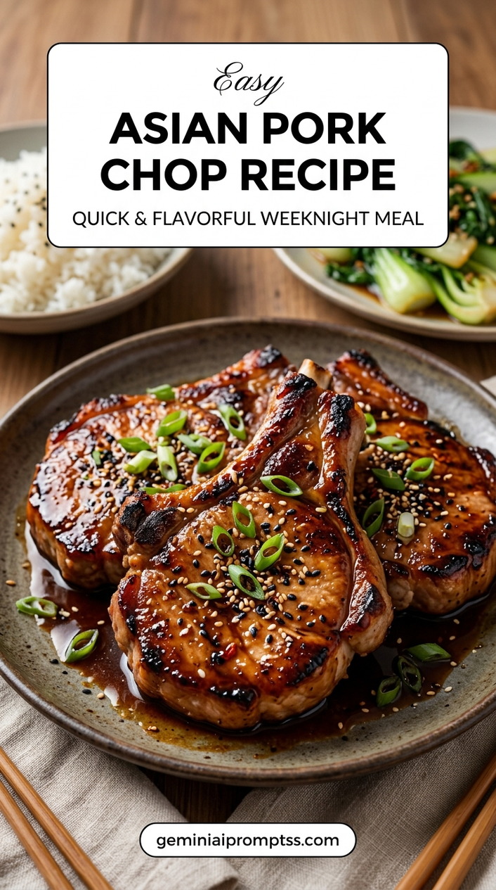Asian pork chop recipe with tender pork and flavorful sauce