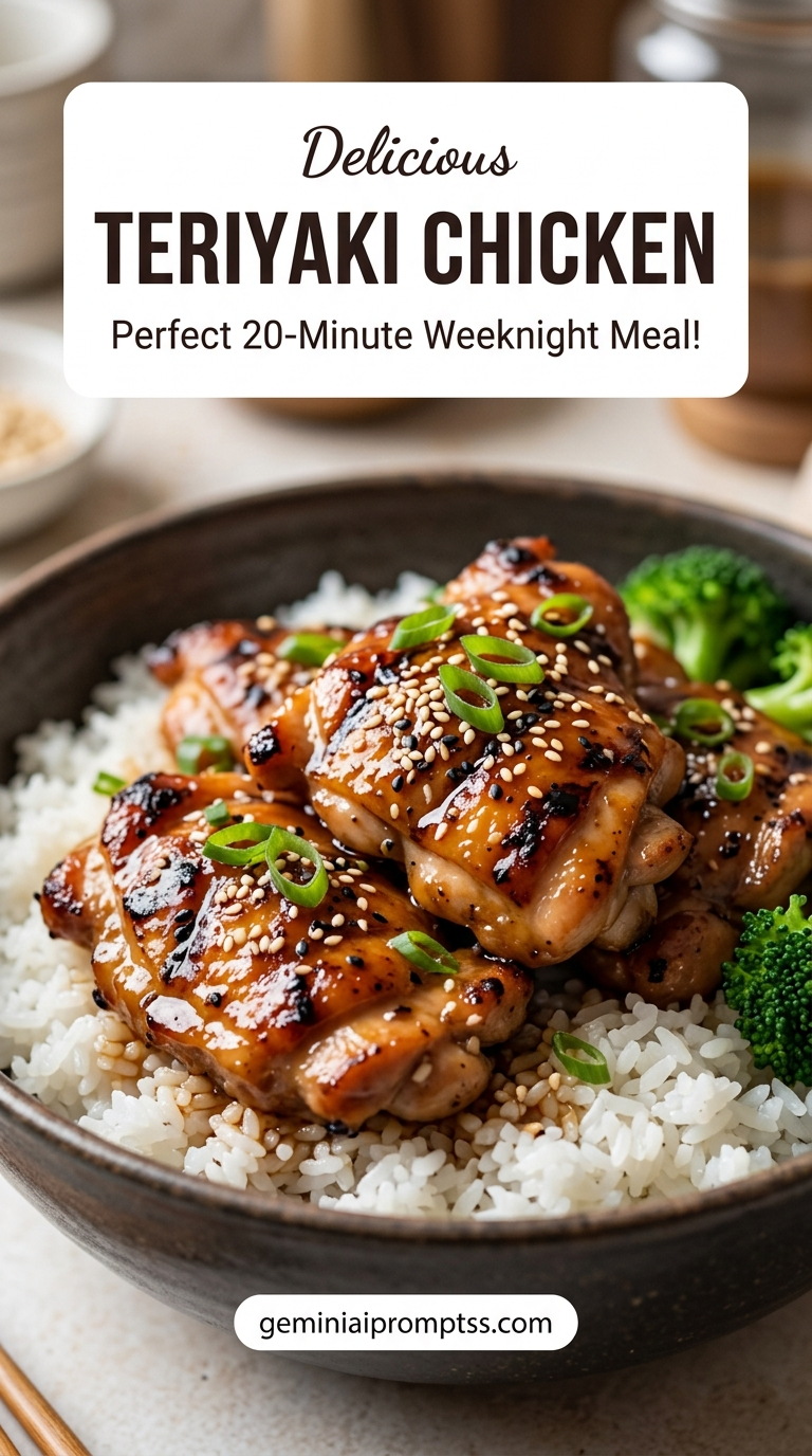 Teriyaki chicken with tender chicken and sweet-savory teriyaki glaze