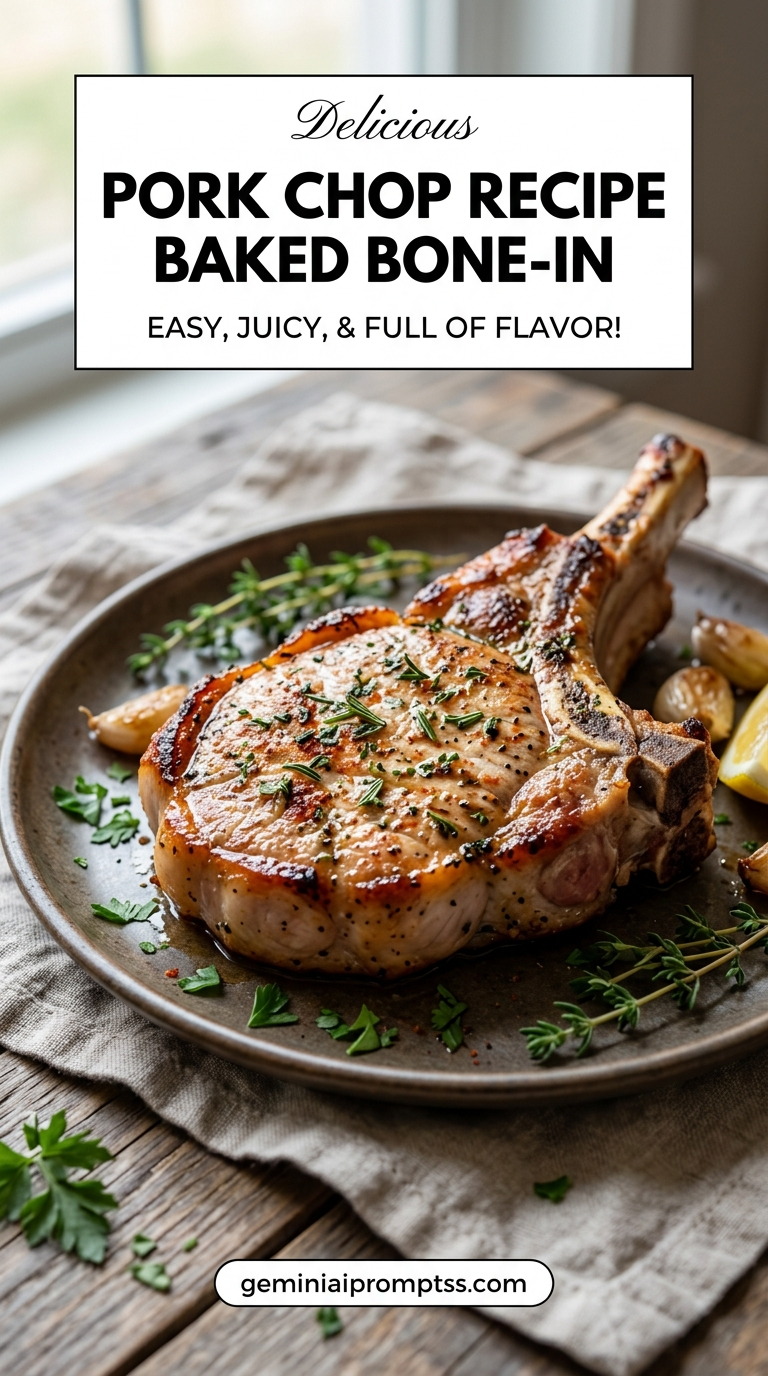 Keto pork chop recipe baked with tender pork and flavorful sauce