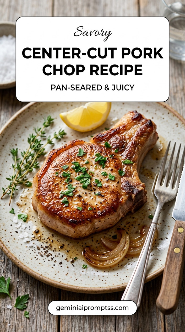 Center-cut pork chop recipe with tender pork and flavorful sauce